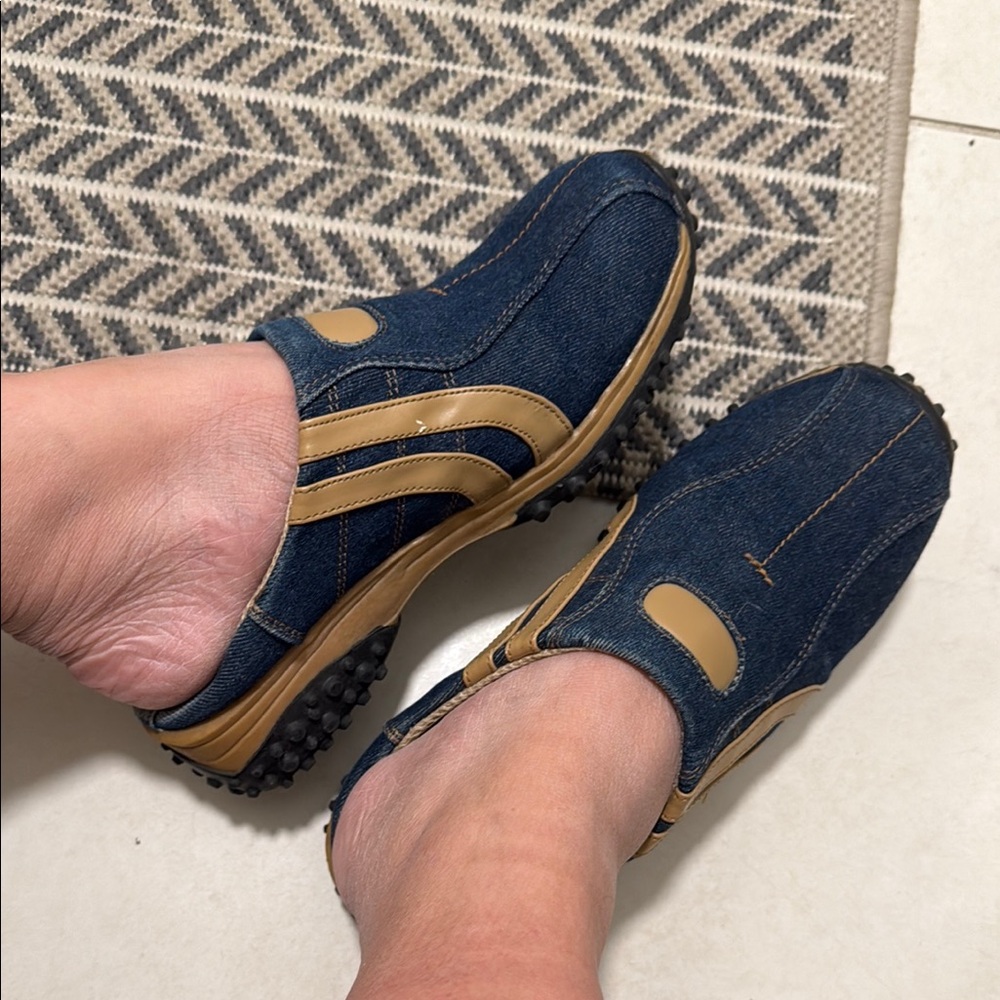 Y2K Denim Slip-On Clogs